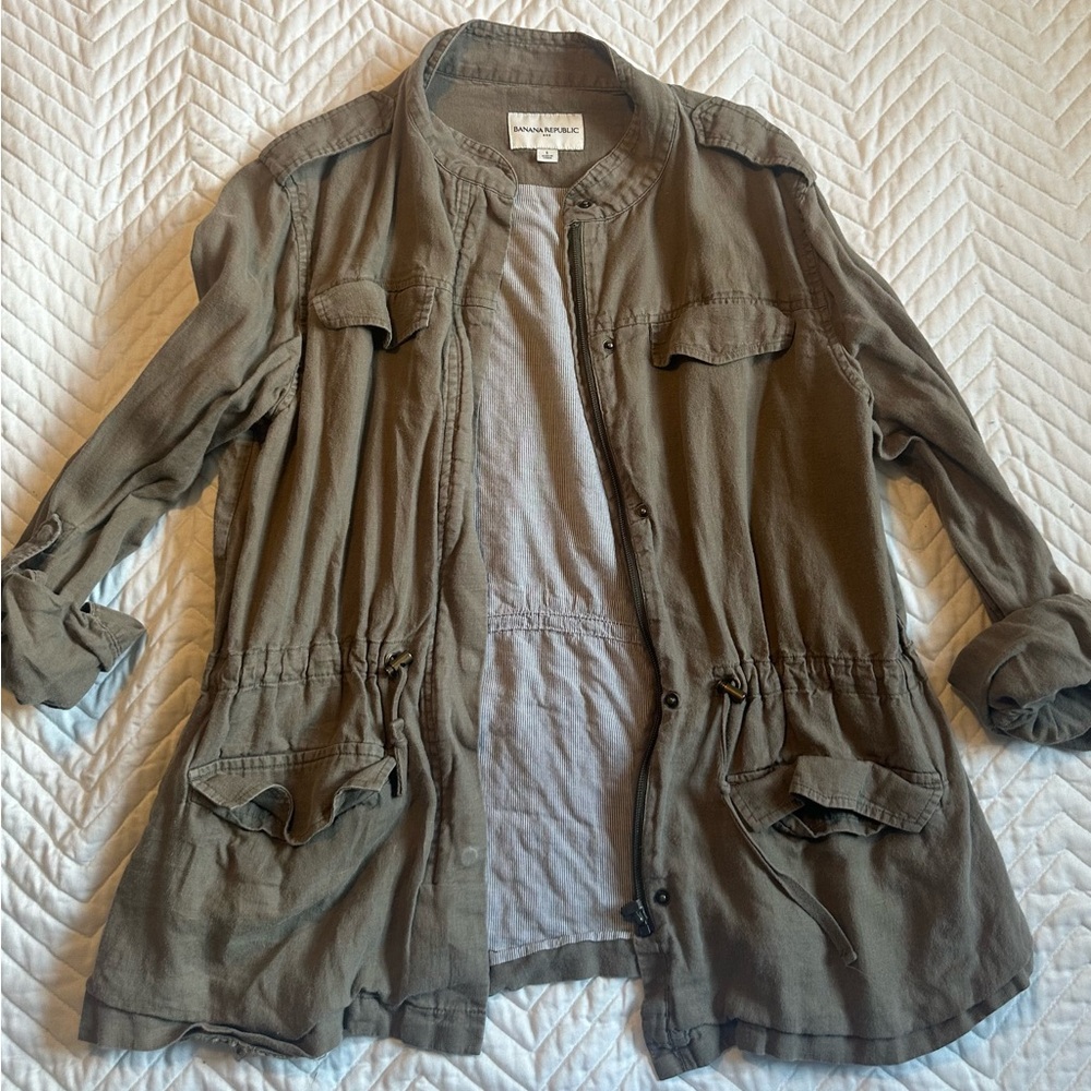Banana Republic Army Green Utility Jacket